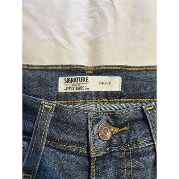 Levi's Men's Straight Fit Jeans Waist 34 Dark Wash Blue Denim - Picture 7 of 10